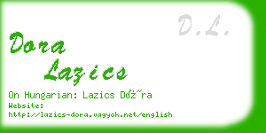 dora lazics business card